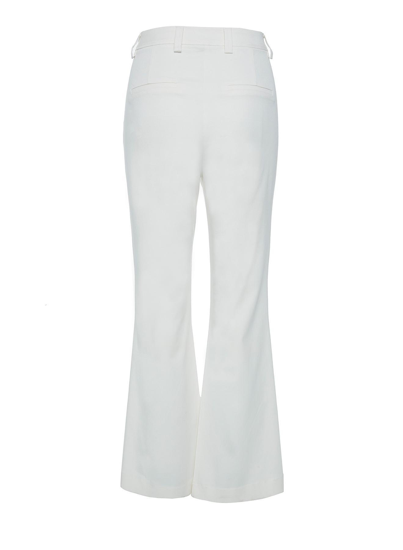 White high waisted flared Trousers Milla - 4