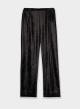 Anthracite velvet Trousers with elasticated waist Milla - 0