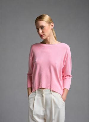 Pink knitted Blouse with three quarters sleeves Valentina Milano - 63349