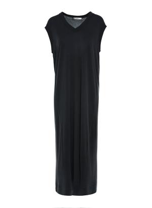 Μαύρο μακρύ αμάνικο Φόρεμα Milla - 30120