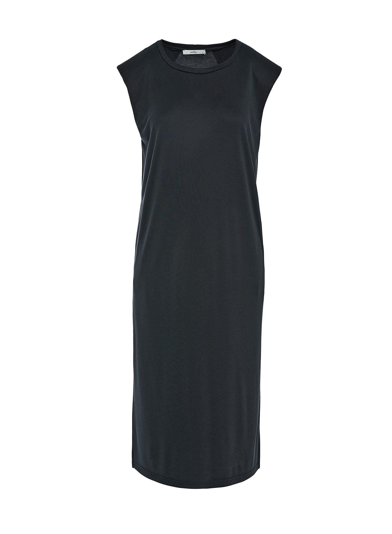 Μαύρο μακρύ Φόρεμα αμάνικο Milla - 1