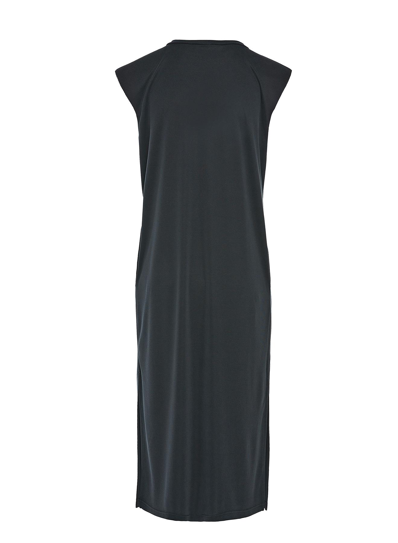 Μαύρο μακρύ Φόρεμα αμάνικο Milla - 2