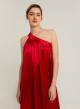 Cherry silky touch Dress with one shoulder Archaic Kori - 1