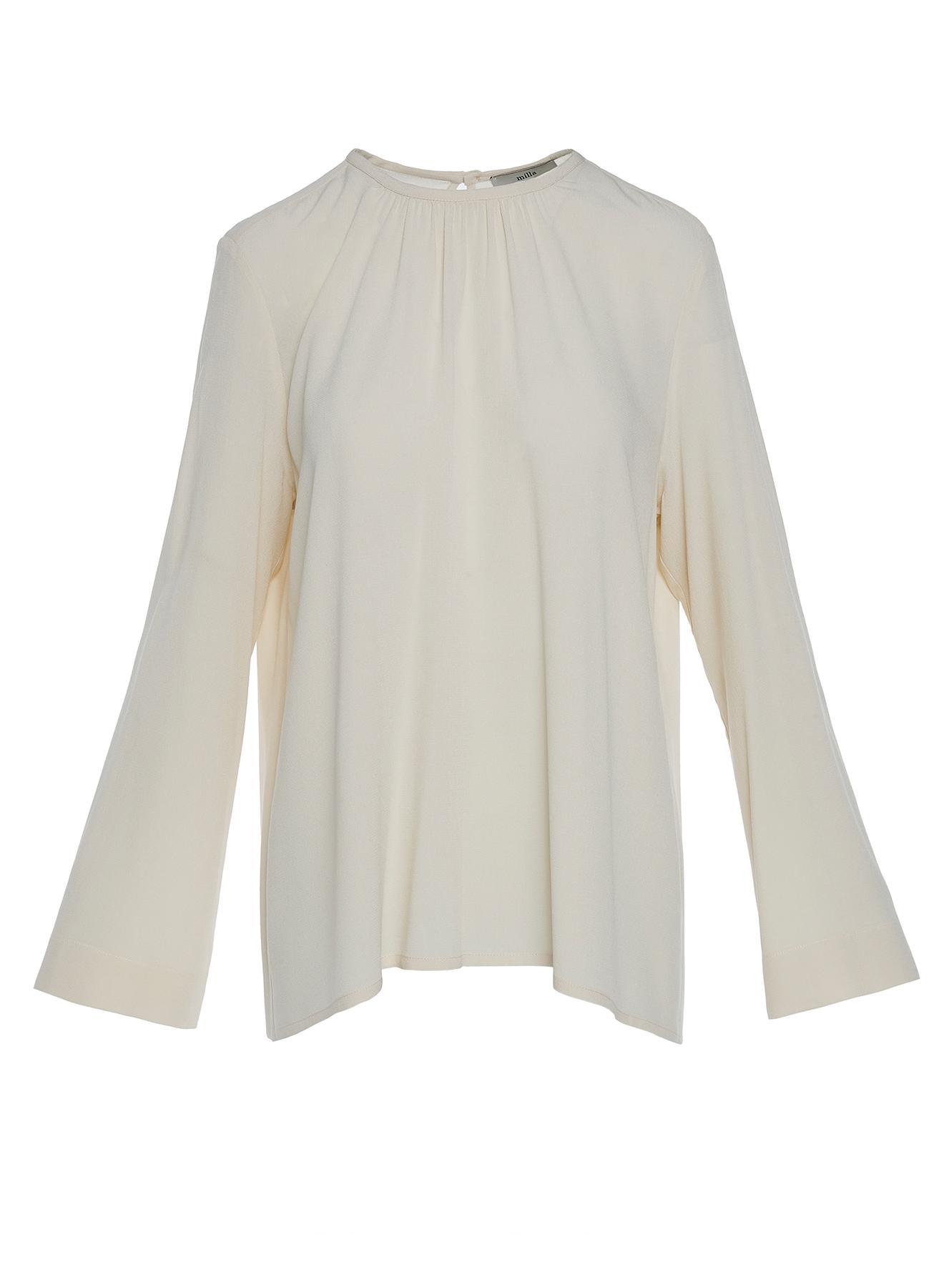 Cream Blouse with long sleeves Milla - 3