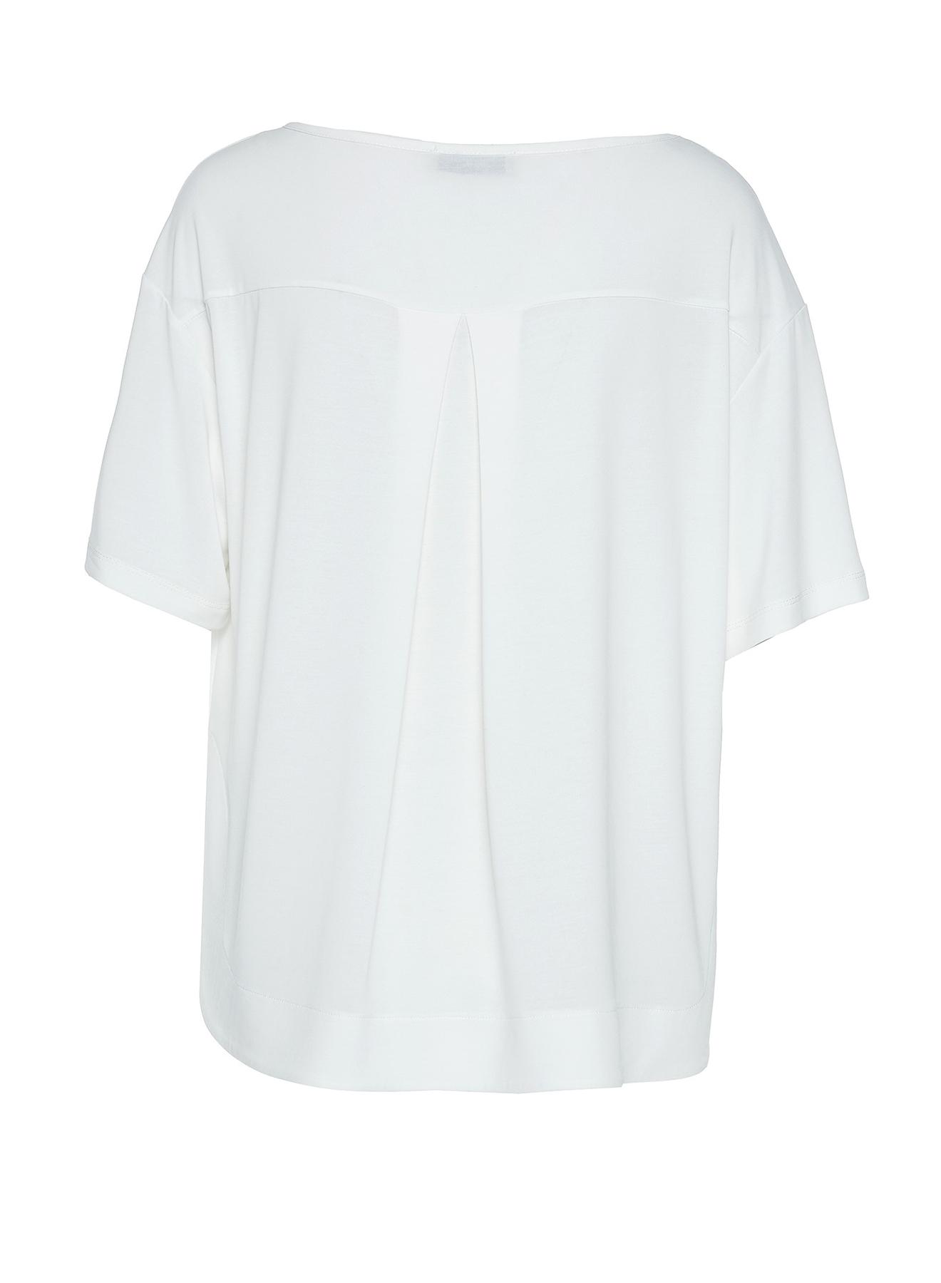 Λευκή βαμβακερή Μπλούζα με κοντά μανίκια Milla - 2