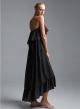 Black Dress with straps and with ruffles "AURA" Devotion Twins - 1