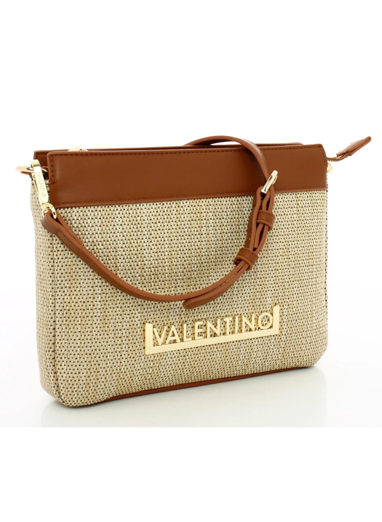 Natural-Taba shoulder-crossbody straw Bag with eco leather Valentino Bags - 3