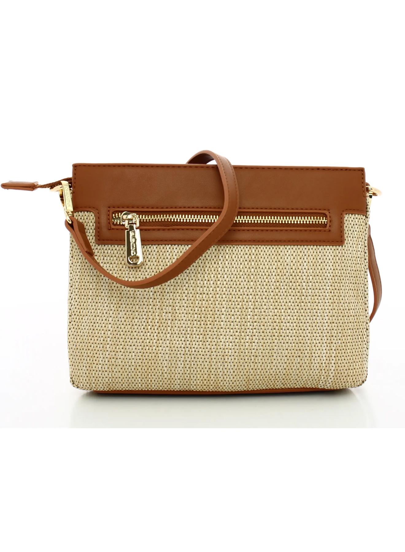 Natural-Taba shoulder-crossbody straw Bag with eco leather Valentino Bags - 4