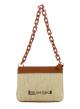 Natural-Taba shoulder-crossbody straw Bag with eco leather Valentino Bags - 0