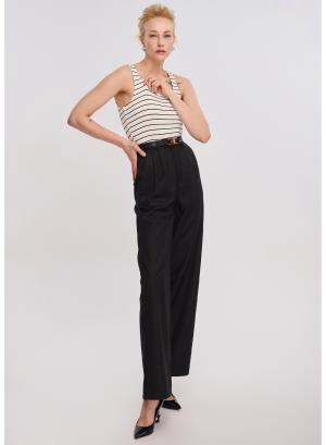 Black wide legs Trousers with pleats My Star - 28939