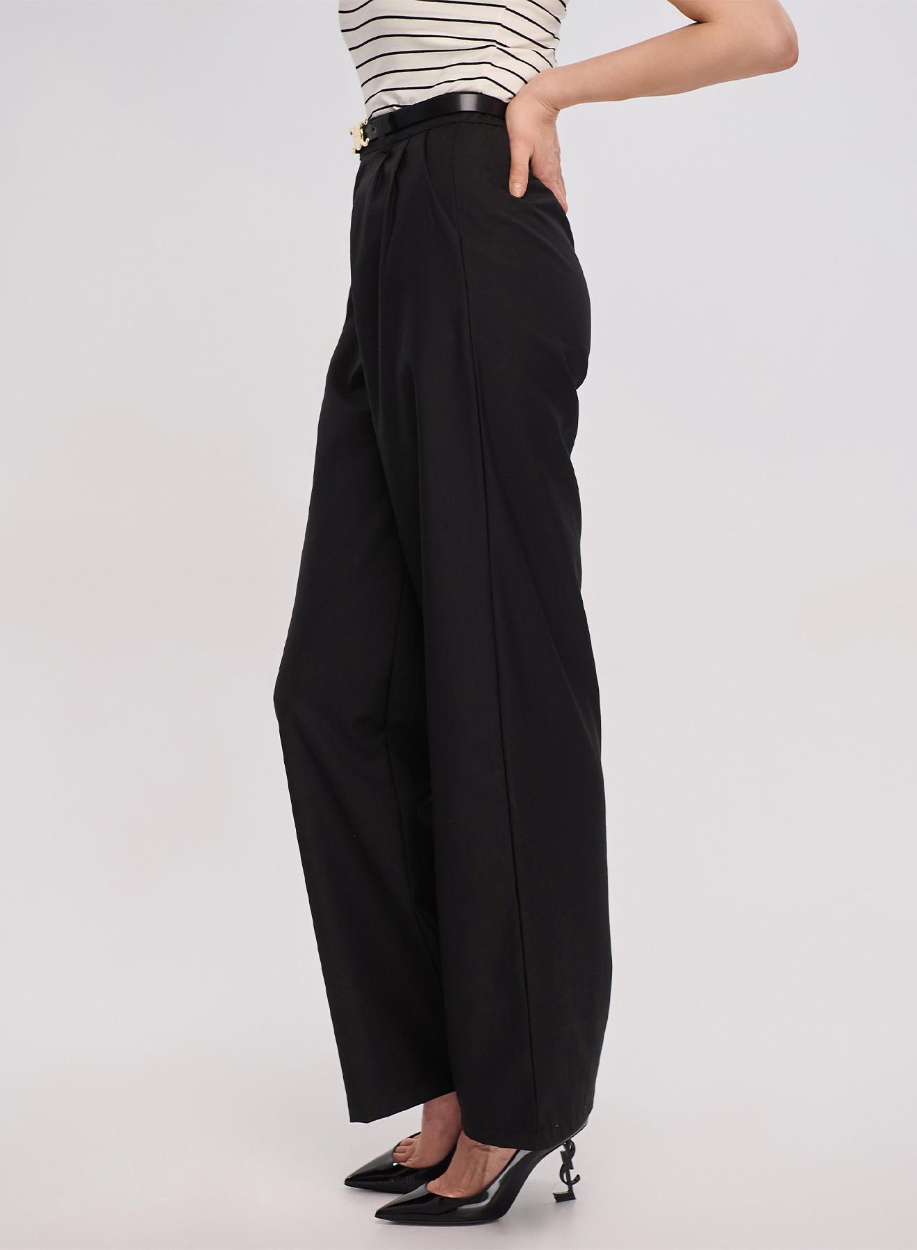 Black wide legs Trousers with pleats My Star - 2