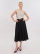 Black pleated Skirt with belt La Liberta - 0