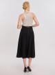 Black pleated Skirt with belt La Liberta - 2