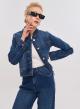 Blue stretch cotton Denim Jacket, straight fit Emme Marella - 3