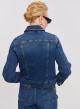 Blue stretch cotton Denim Jacket, straight fit Emme Marella-5