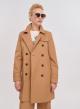 Camel Double-breasted water proof short trench coat Emme Marella - 3