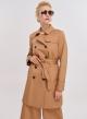 Camel Double-breasted water proof short trench coat Emme Marella - 4