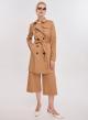 Camel Double-breasted water proof short trench coat Emme Marella - 0