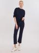 Navy Blue cropped five pockets Trousers slightly flared Emme Marella - 0