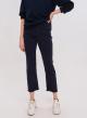 Navy Blue cropped five pockets Trousers slightly flared Emme Marella - 1