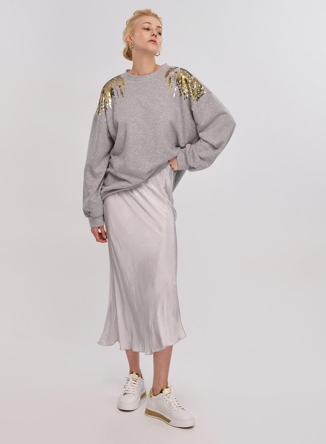 Grey Sweatshirt with golden sequins Vicolo - 1
