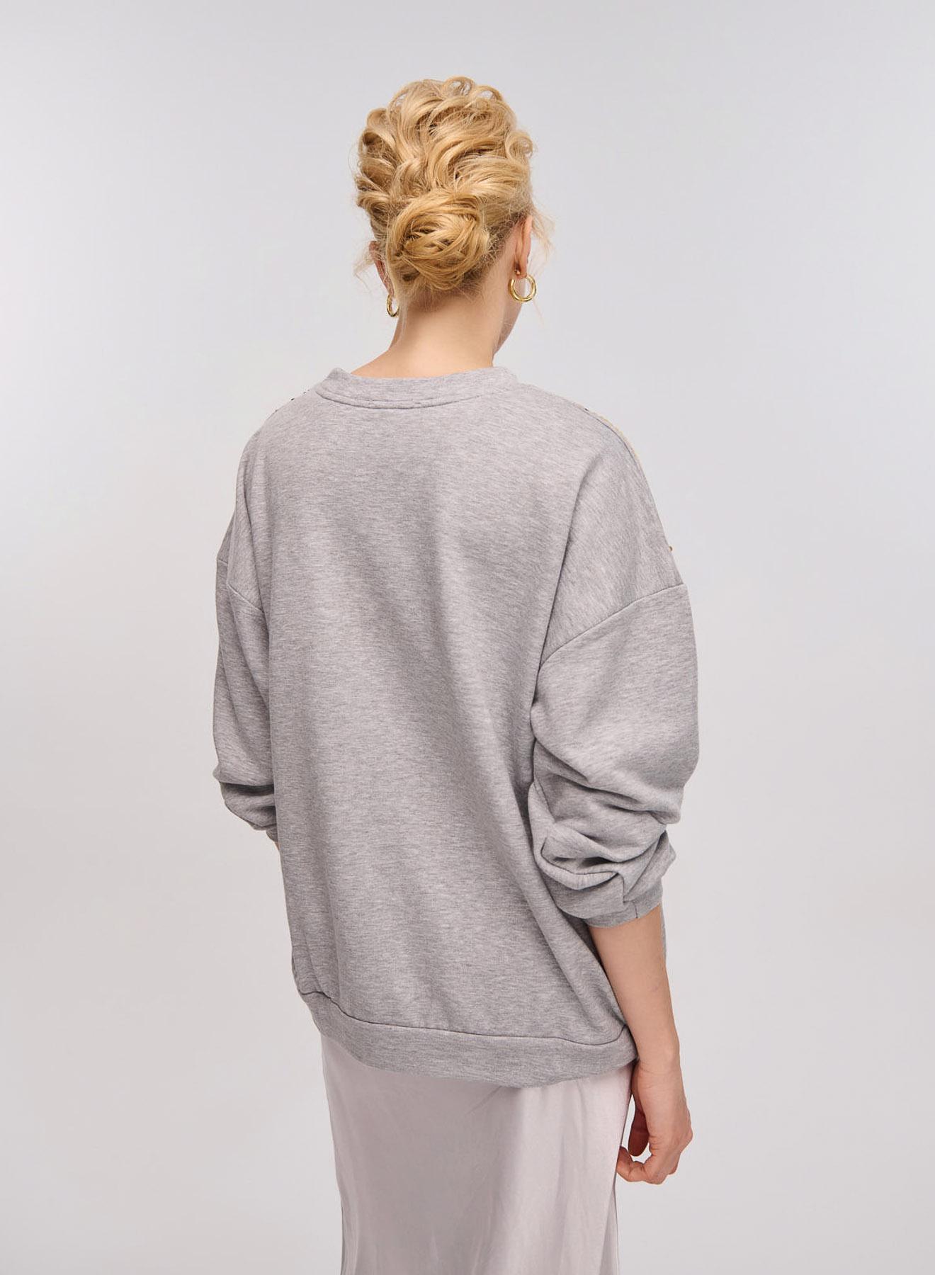 Grey Sweatshirt with golden sequins Vicolo - 3