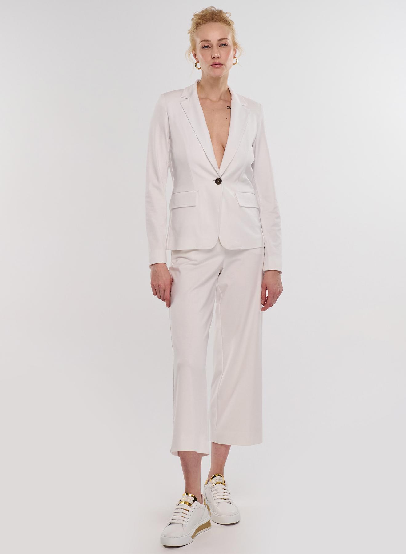 White jersey cropped Trousers Emme Marella - 2