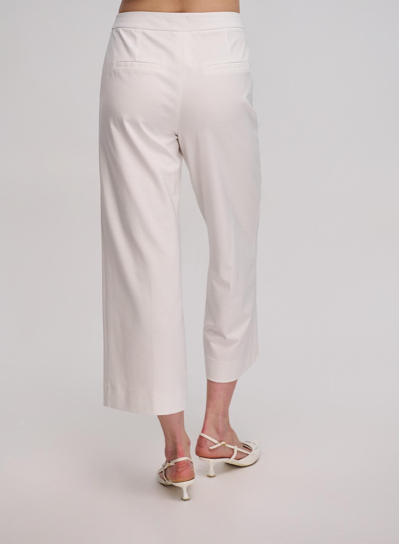 White jersey cropped Trousers Emme Marella - 4