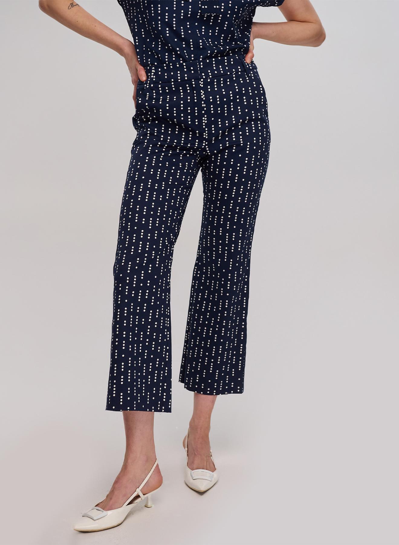 Navy Blue πουά Παντελόνι Emme Marella - 2