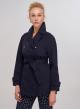 Navy Blue Double-breasted water proof short trench coat Emme Marella - 3