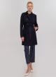 Navy Blue Double-breasted water proof short trench coat Emme Marella - 0