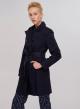 Navy Blue Double-breasted water proof short trench coat Emme Marella - 2