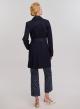Navy Blue Double-breasted water proof short trench coat Emme Marella - 3