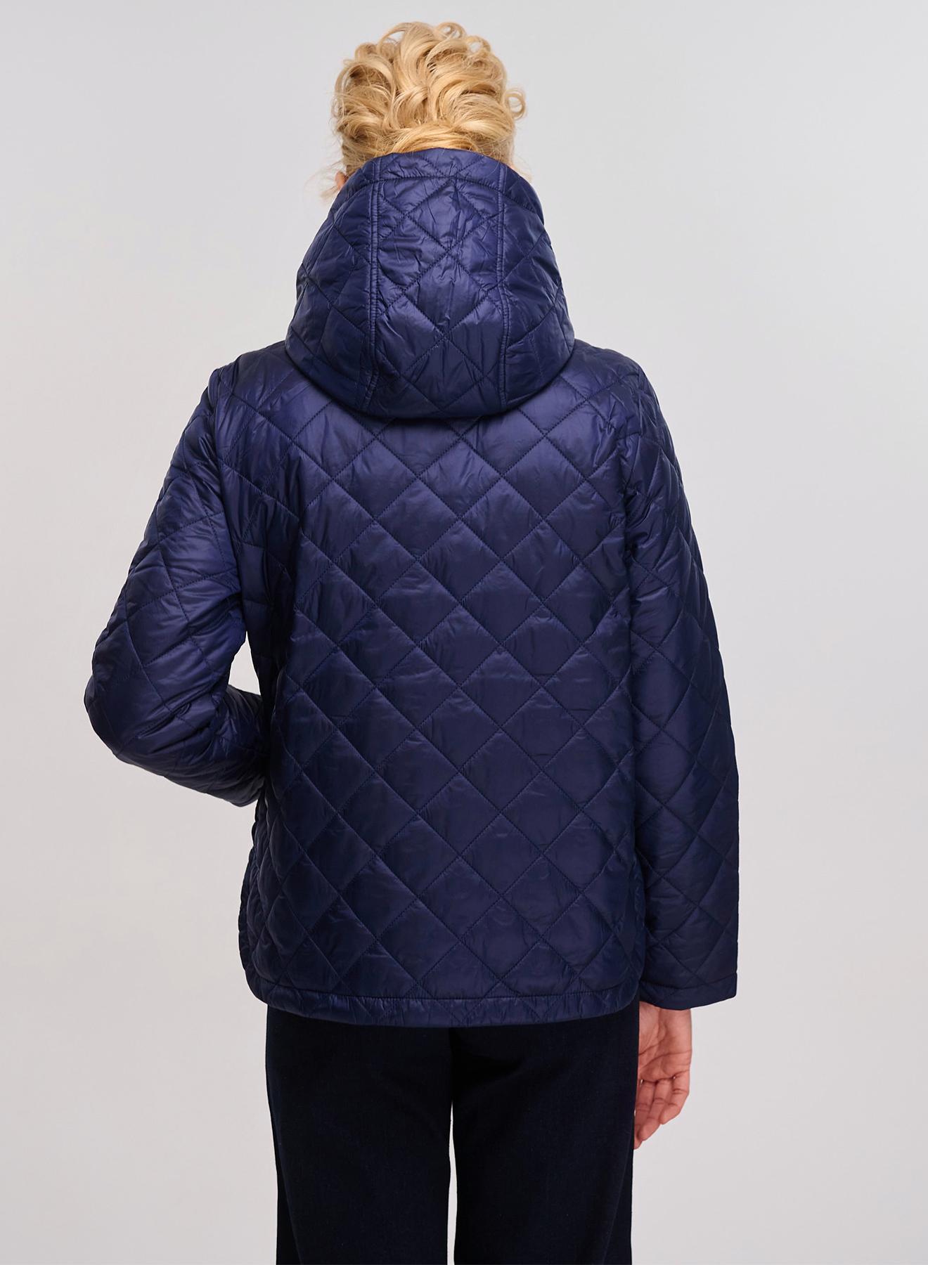 Blue water-repellent padded jacket with removable hood Emme Marella - 5