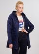 Blue water-repellent padded jacket with hood Emme Marella - 3