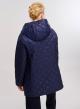 Blue water-repellent padded jacket with hood Emme Marella - 2