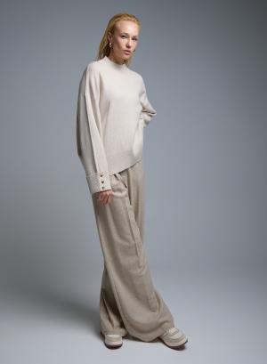 Off White Παντελόνι wide legs Emme Marella - 50829
