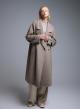 Taupe double breasted Coat Viclolo - 3