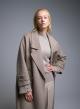 Taupe double breasted Coat Viclolo - 2