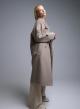Taupe double breasted Coat Viclolo-5