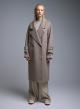 Taupe double breasted Coat Viclolo - 0