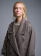 Taupe double breasted Coat Viclolo - 1