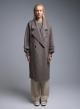 Taupe double breasted Coat Viclolo - 0