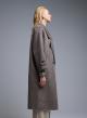 Taupe double breasted Coat Viclolo - 2
