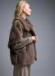Taupe eco fur Jacket with short sleeves Motel - 4