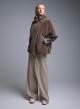 Taupe eco fur Jacket with short sleeves Motel-5