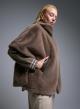 Taupe eco fur Jacket with short sleeves Motel-6
