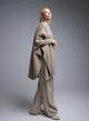 Taupe Cape with round neckline Milla - 2