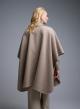 Taupe Cape with round neckline Milla - 4