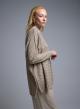 Taupe oversized high neck Sweater with textured details See - 2